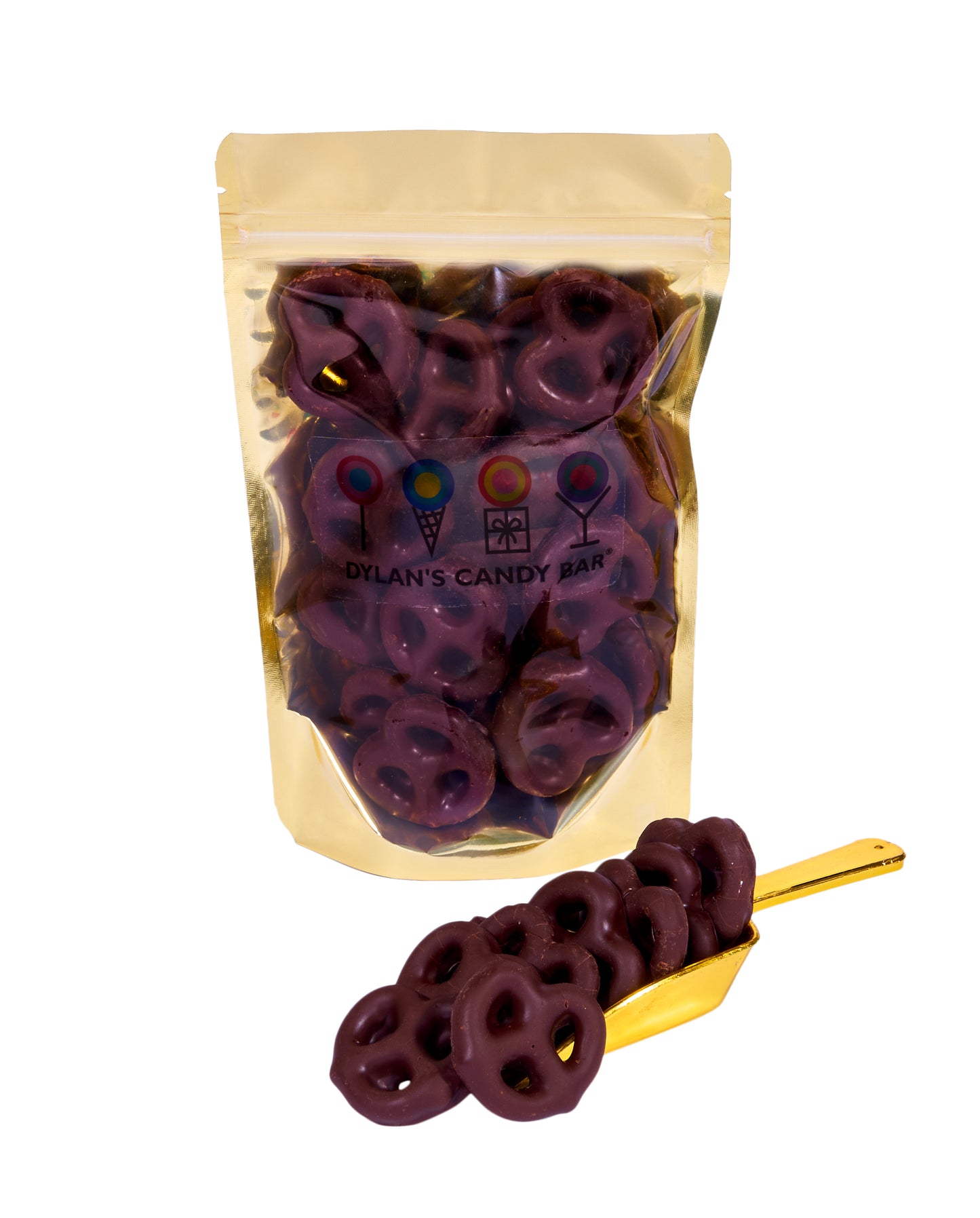 Mini Dark Chocolate-Covered Pretzels Bulk Bag